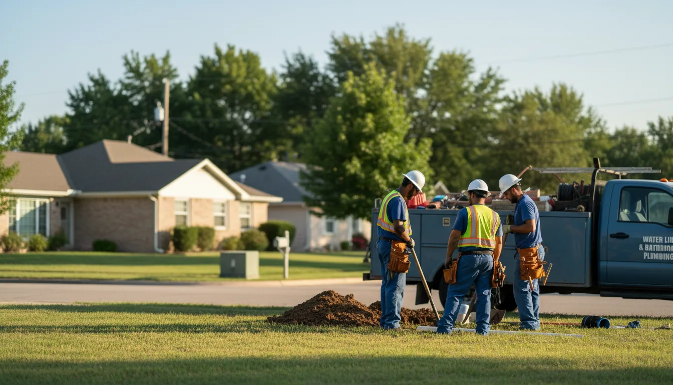 Residential water line and bathroom plumbing service in Toddville, IA